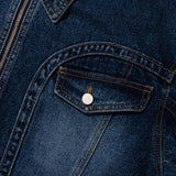 BINDING POINT DENIM JACKET
 - BLUE