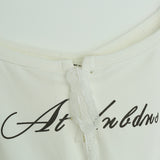 Lace Ribbon Shirred Off-Shoulder Tee 231837298