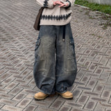 デロンカーゴワイドデニムパンツ