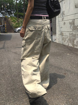 Thunder Pigment Washing Wide Cargo Long Pants