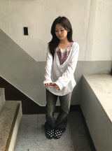 2-Color Signature Flare Denim Pants