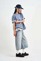 Mer Washed Denim Bermuda Pants