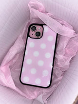 Candy bonbon phone case (baby pink) - black glass - standard(non-magsafe)