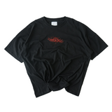 Hierarchy Studios - Flowers Wide Spider Lily Oversized T-shirt Black
