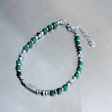 Malachite Geometric Fusion Bracelet
