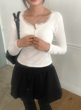 Ina Banding Pumpkin Mini Skirt