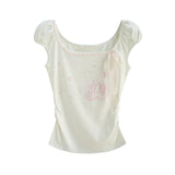 Melo Lace Ribbon Puff T-shirt