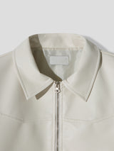 Twin Line Leather Jacket (2color) (No.995)
