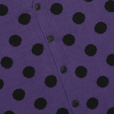 XTK160 ドットVネックニットカーディガン (PURPLE)