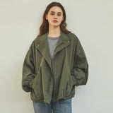 90s クラシック フィッシュテール ショート ボンバー ジャケット_Khaki