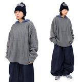 Oversized Cable-Knit Wool Sweater