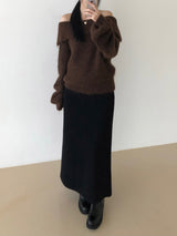 Candle off-shoulder knitwear (3 colors)
