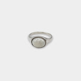 Milk Stone Oval Ring