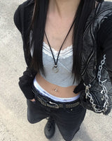 Double ring necklace