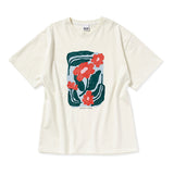 フラワードローイングオーバーサイズTシャツ_アイボリー