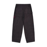 Indian double knee denim pants / Maroon black