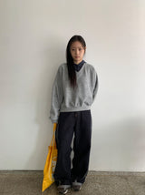 Muki Line Cut Raw Denim Wide Pants