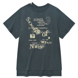 COLLECTION UNBALANCE CUTTING LOOSE FIT T-SHIRT [NAVY]