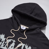 VINTAGE LOGO HOODED T-SHIRT CHARCOAL