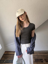 [ORIGINAL] ビリーUネック半袖Tシャツ