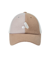 25FW WOOL BLEND MULTI COLOR SCHEME BALL CAP BEIGE
