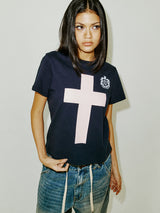 CROSS TEE NAVY
