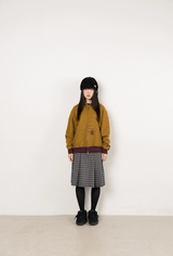 Twister Star Pocket Stripe Hoodie Zip-up - Mustard  