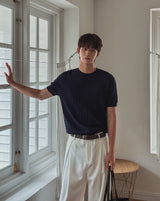 Roel Cable Round Short Sleeve Knit