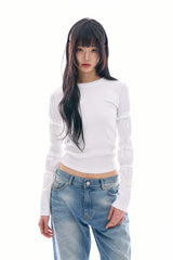 ノクターンレーススリーブTシャツ