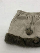 Soft Fur Brown Sweat Skirt