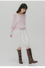 オフショルダー ニット トップ(LIGHT VIOLET)