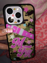 stud belt camo glass case