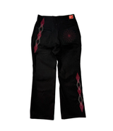 [Hand-Made「006」] Argyle Patch Pants_Black&Burgundy
