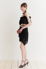 LILY SCARF TOP black