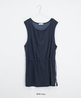 Grine Pigment String Layered Sleeveless One Piece