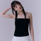 90's リブチューブトップ (BLACK)