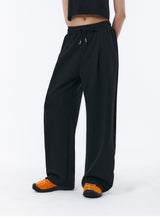 [Unisex] BASIC LINE ONE TUCK WIDE SWEAT PANTS (2color)