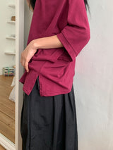 Lanka Two-Way Shoulder Loose Fit Short Sleeve Tee