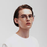 Knouun Square titanium glasses CODE. 102. A Dark Gray