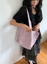 Chisa vintage flower pigment tote bag