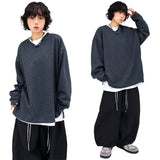 オーバーダンブルボックスン長袖Tシャツ
