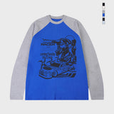 [UNISEX]レーサービンテージラグランロングスリーブTシャツ