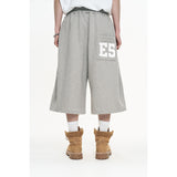 One-Tuck Line Bermuda Sweatpants - Melange Grey