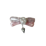 [MADE] Pink Ribbon Tooth Hairpin