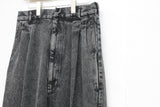 Washed Denim Wide Pants