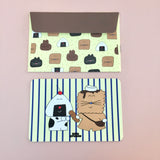 bakery mini card and envelop set