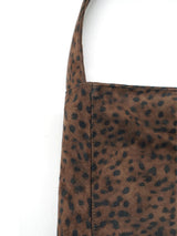 Suede Stud Shoulder Bag (Leopard)