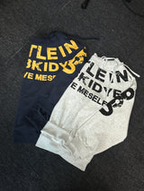 halter off-shoulder T-shirtoff-shoulder lettering sweatshirt