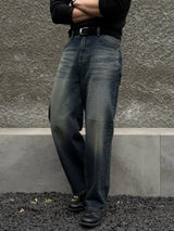 Deep blue green wide pants