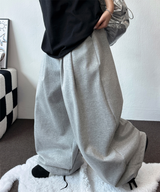 TWO DOUBLE PINTUCK BALLOON WIDE LONG PANTS 🤍🩶🖤3COLOR